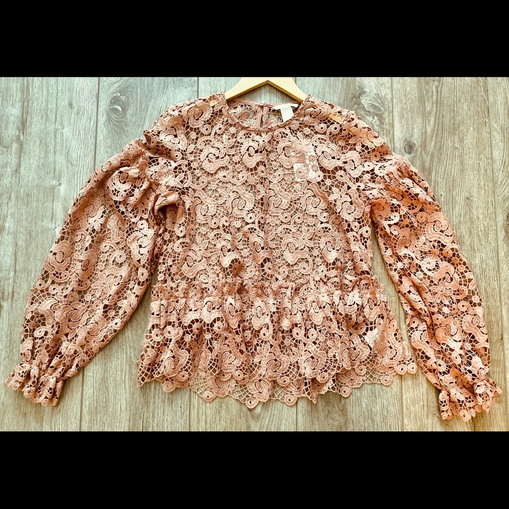 H&M Lace Rose Blouse